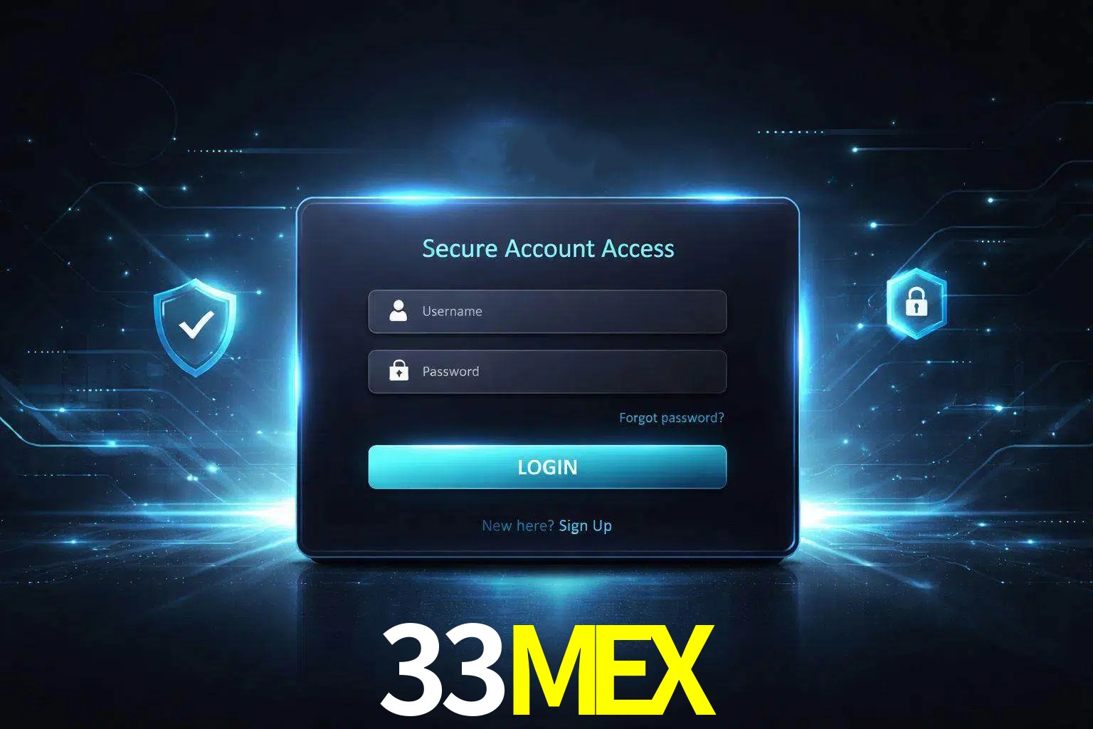 Pantalla de inicio de sesión de cuenta 33MEX para usuarios en México