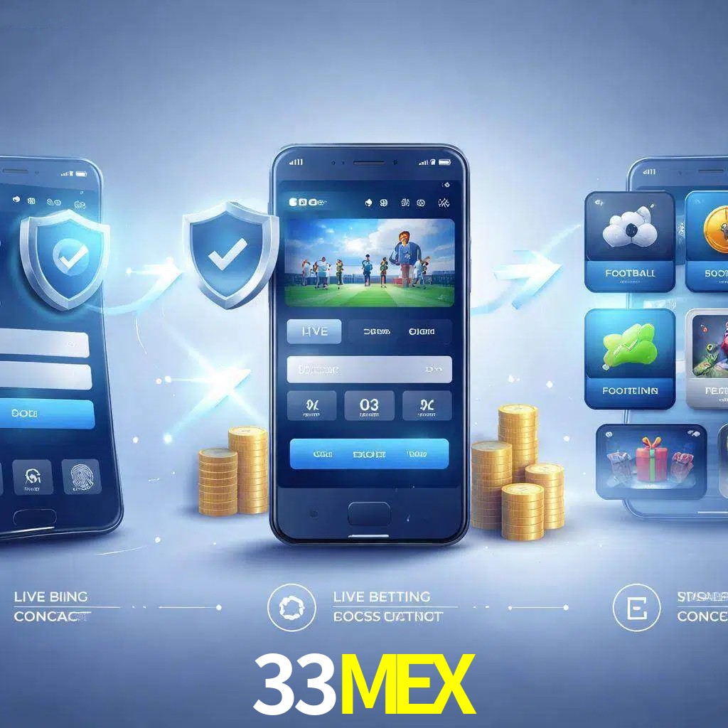 Pasos de acceso a la app 33MEX en pantalla de teléfono móvil