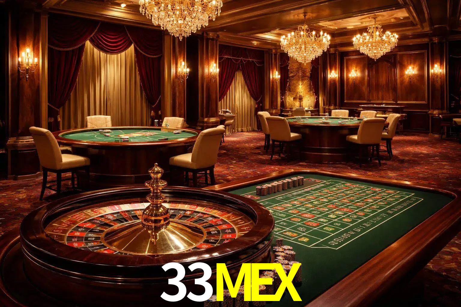 Una escena premium de mesa de casino en vivo con cartas, elementos de ruleta y un ambiente pulido de estudio de transmisión.